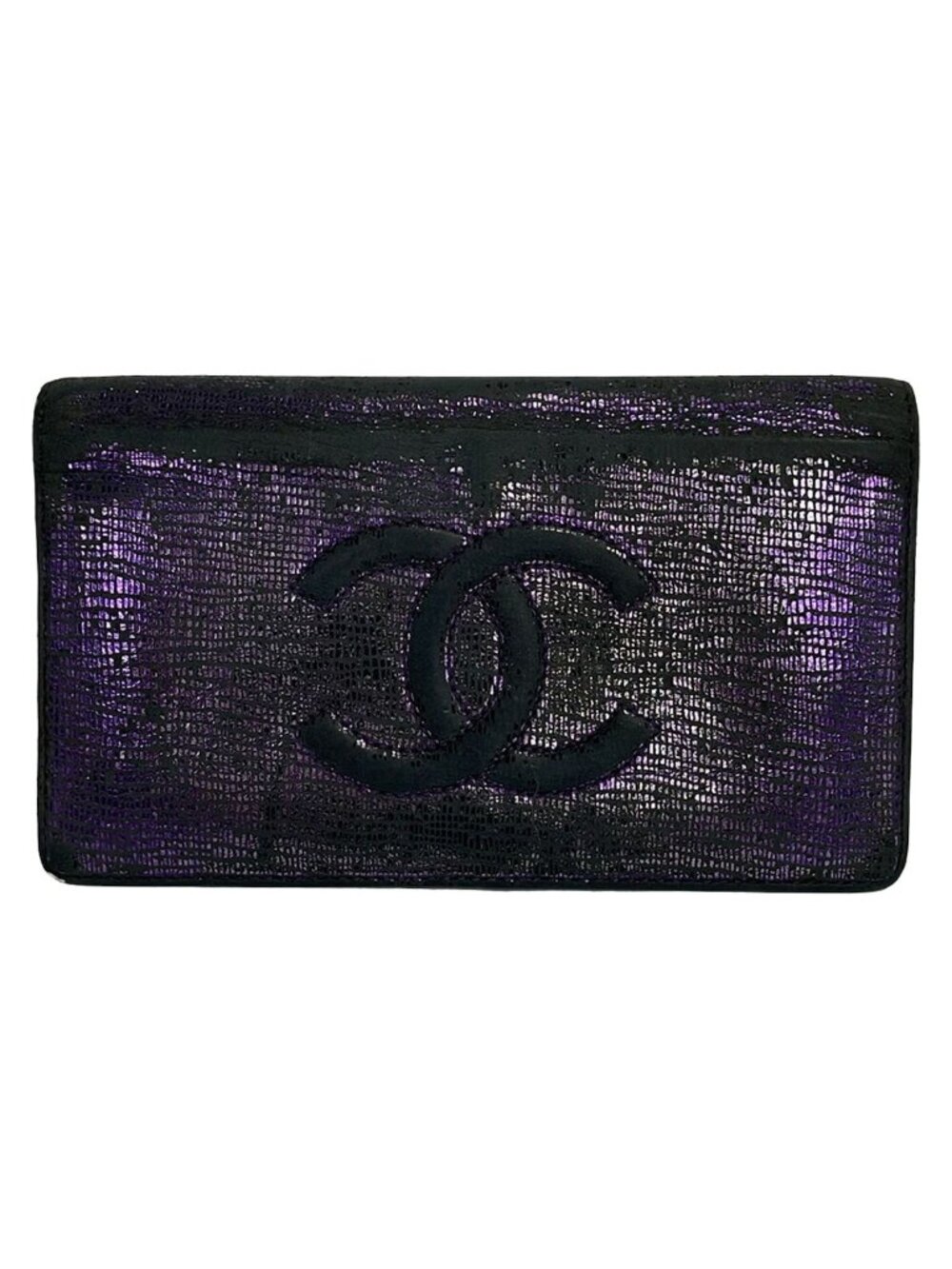 Chanel Wallet Purple Leather